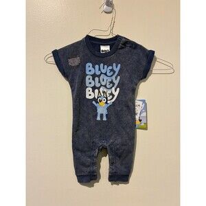 NWT Bluey Blue Short-Sleeve Coverall - 3-6M